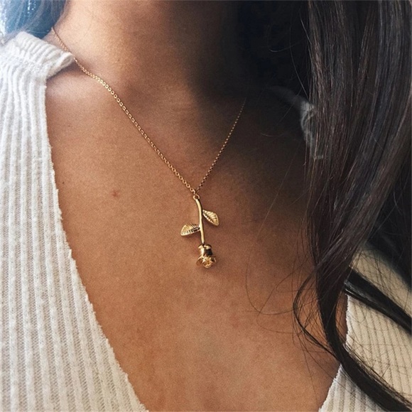Jewelry - Gold Filled Rose Necklace
